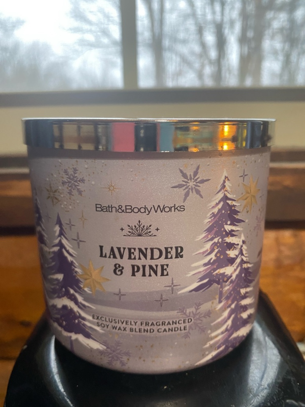 Bath & Body Works Lavender & Pine Scented Candle - Purple, Gold